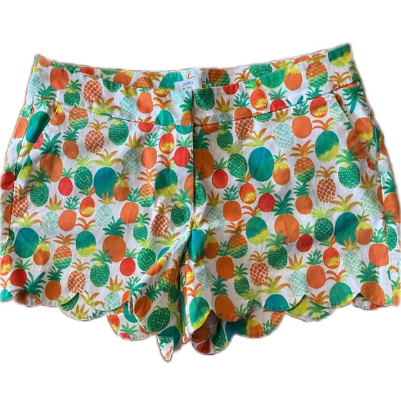 crown & ivy Pants - Crown and Ivy Size 8 Orange and Green Pineapple Shorts